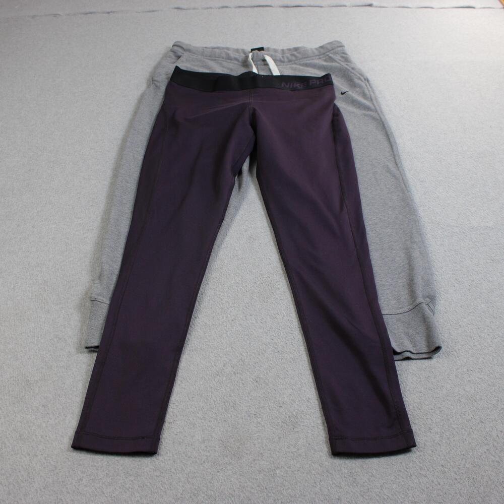 Nike Dri-FIT Pants Mens XL Gray Sweatpants Nike Pro Purple Leggings Lot X 2 Gym